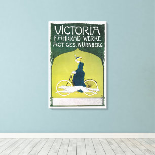 Impressão Em Tela Arte Nova Antiga, Victoria Fahrrad Werke, Rehm