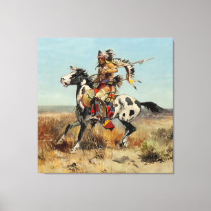 Impressão Em Tela Arte Ocidental “Dakota Chief” por Charles M Russel