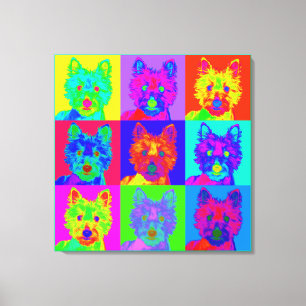 Impressão Em Tela Arte Op - montanhas ocidentais Terrier