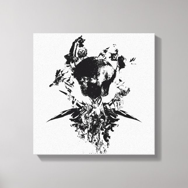Impressão Em Tela Arte original #3 Preto e branco (Frente)