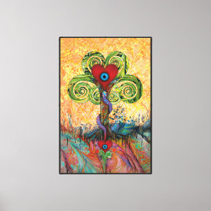 Impressão Em Tela Arte Original: Árvore da Vida, Amor & Sabedoria