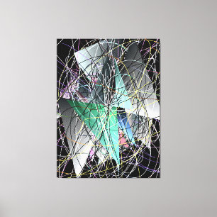 Impressão Em Tela Arte Padrão Geométrico 3D Abstrato
