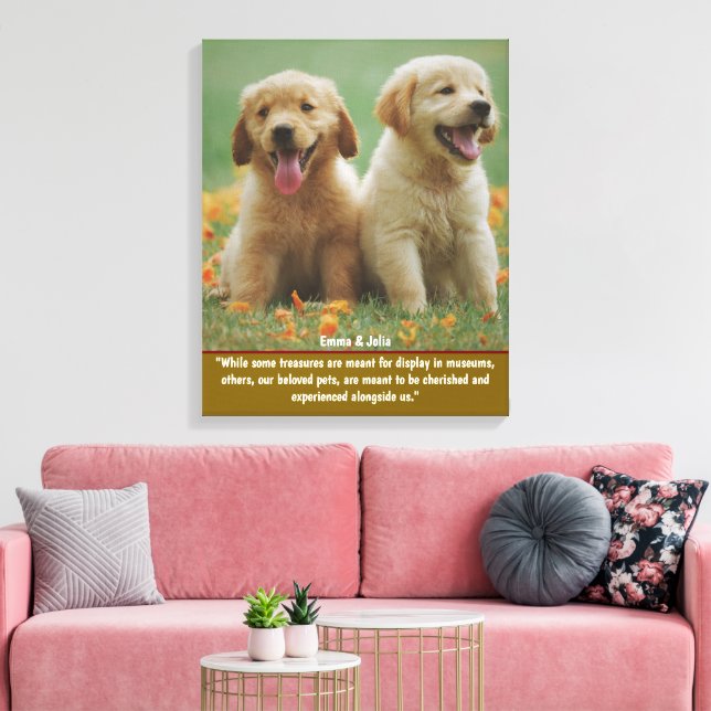 Impressão Em Tela Arte Personalizada de Fotos de Animais de Estimaçã (Insitu(Sala de estar))