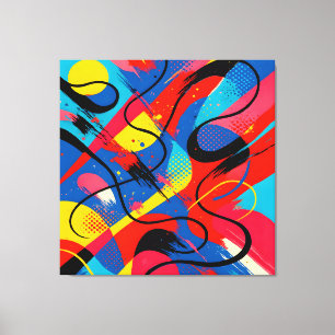 Impressão Em Tela Arte Pop Abstrata Moderna