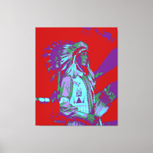 Impressão Em Tela Arte Pop Ameríndia