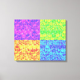 Impressão Em Tela Arte pop bolha de chuva de arco-íris