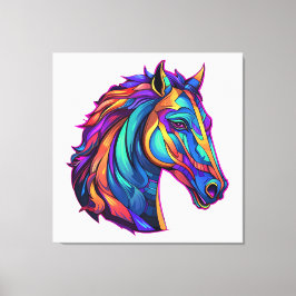 Impressão Em Tela Arte Pop Cavalo Bonito