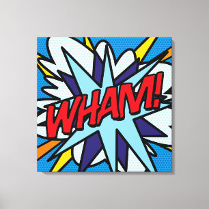 Impressão Em Tela Arte Pop Moderno Tipográfico Legal Quadrinhos WHAM