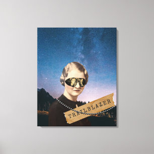 Impressão Em Tela Arte Pop Noite Pioneira Mulher Vintage 