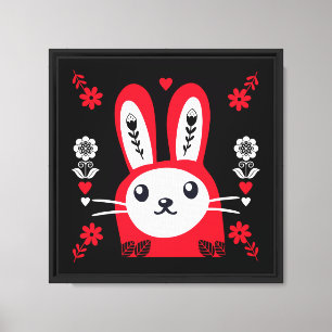 Impressão Em Tela Arte Popular Bunny Parede Quarto Infantil