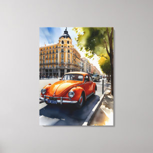 Impressão Em Tela Arte por aquarela de Madrid