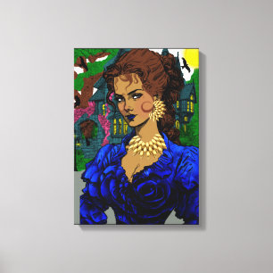 Impressão Em Tela Arte Preta / Arte Vintage