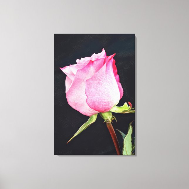 Impressão Em Tela Arte Rosa Real (Frente)