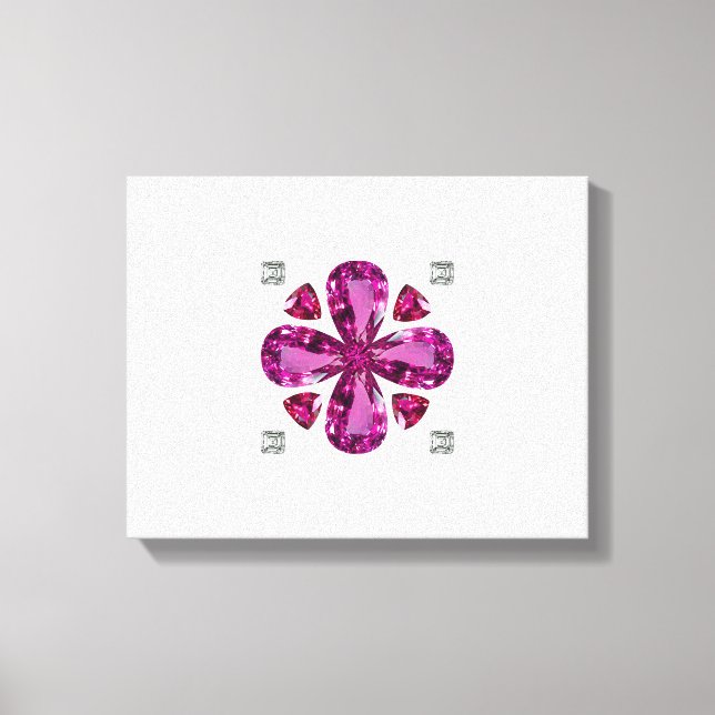 Impressão Em Tela Arte Rosa Trefoil (Frente)