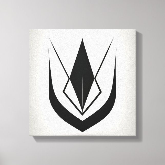 Impressão Em Tela Arte simples a preto e branco, estilizada (Frente)