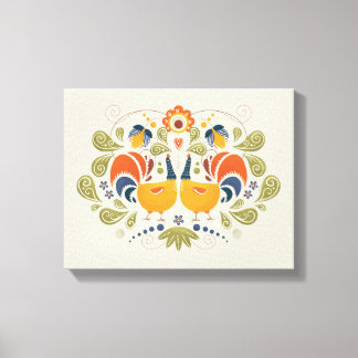 Impressão Em Tela Arte Slavic Folk Rooster Simples