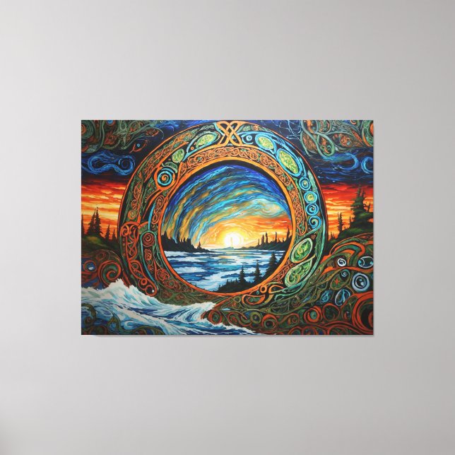 Impressão Em Tela Arte sobre mudanças climáticas (Frente)