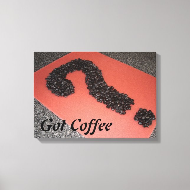 Impressão Em Tela Arte Única de Grão de Café (Frente)