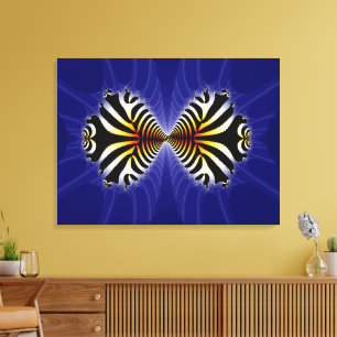 Impressão Em Tela Arte Única de Peixes se Beijando Design Fractal