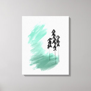Impressão Em Tela Arte verde escandinava: simples horta moderna