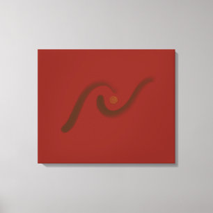 Impressão Em Tela Arte Vermelha Preta Simples Minimalista