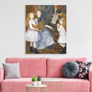 Impressão Em Tela Arte Vintage das Irmãs Renoir Cottagecore Musical