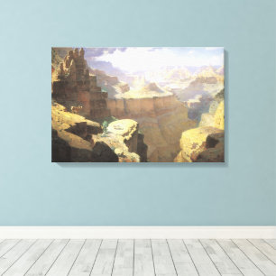 Impressão Em Tela Arte Vintage do Oeste Americano, Grand Canyon por