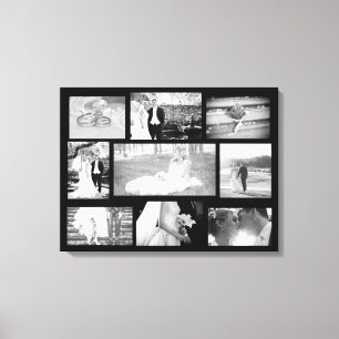 Impressão Em Tela Arte Wedding personalizada da parede da colagem da