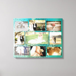 Impressão Em Tela Arte Wedding personalizada da parede da colagem da