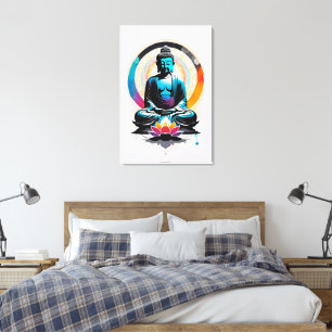 Impressão Em Tela Arte Zen Budista