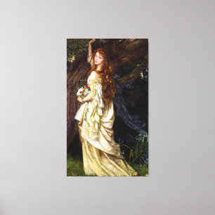 Impressão Em Tela ARTHUR HUGHES - OFELIA - c.1863 - Pré-Raphaelites