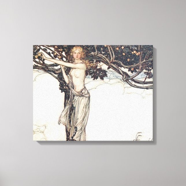 Impressão Em Tela Arthur Rackham Freya O Justo (Frente)
