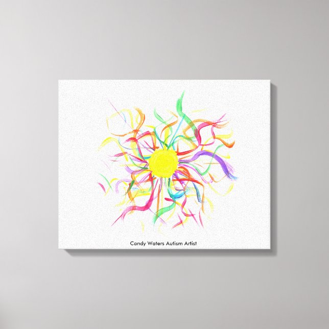 Impressão Em Tela Artista do Autismo Candy Waters (Frente)