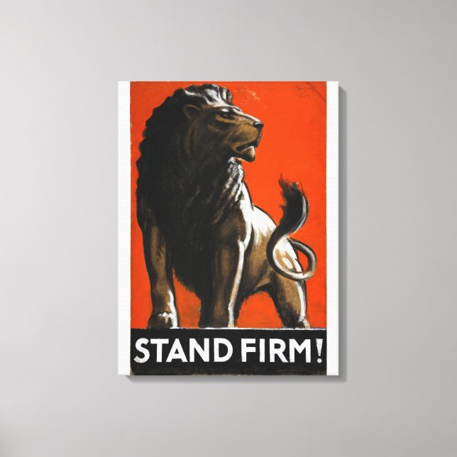 Impressão Em Tela Artista Stand Firm (Lion) Tom_Propaganda Poster (Frente)