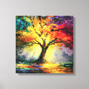 Impressão Em Tela Árvore abstrato espiritual da Vida