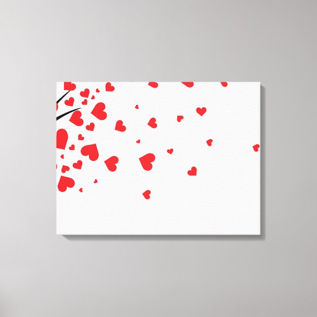 Impressão Em Tela Árvore com Folhas Cardíacas (Frente)