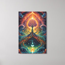 Impressão Em Tela "Árvore Cósmica da Vida"
