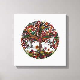 Impressão Em Tela árvore da vida branca