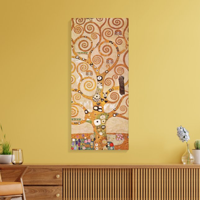 Impressão Em Tela Árvore da vida de Gustav Klimt, Stylized Art Nouve (Insitu(Sala de estar))