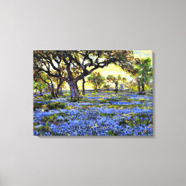 Impressão Em Tela Árvore de Carvalho Vivo e Bluebells - Arte de Onde