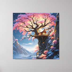 Impressão Em Tela Árvore de Flor de Cereja Fantasy