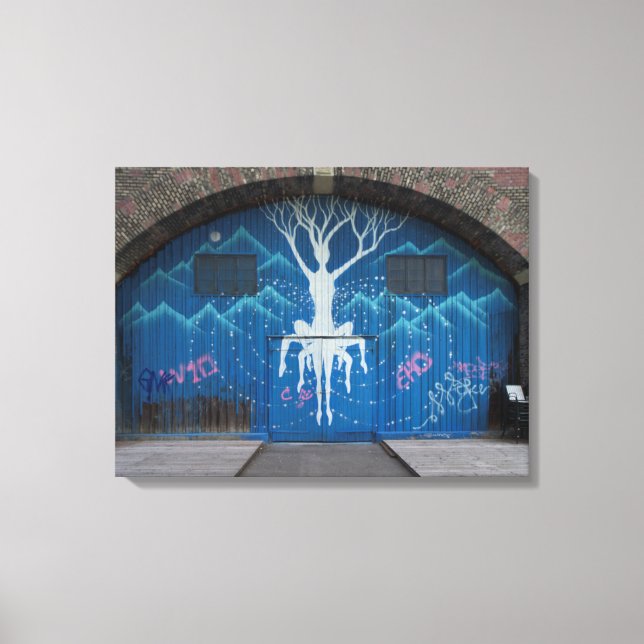 Impressão Em Tela Árvore De Grafite De Vida (Frente)