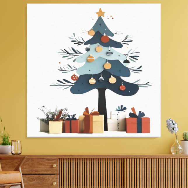 Impressão Em Tela árvore de Natal (Insitu(Sala de estar))
