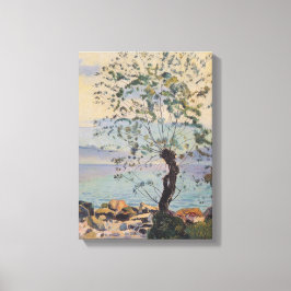 Impressão Em Tela Árvore selvagem pelo lago (paisagem suíça)
