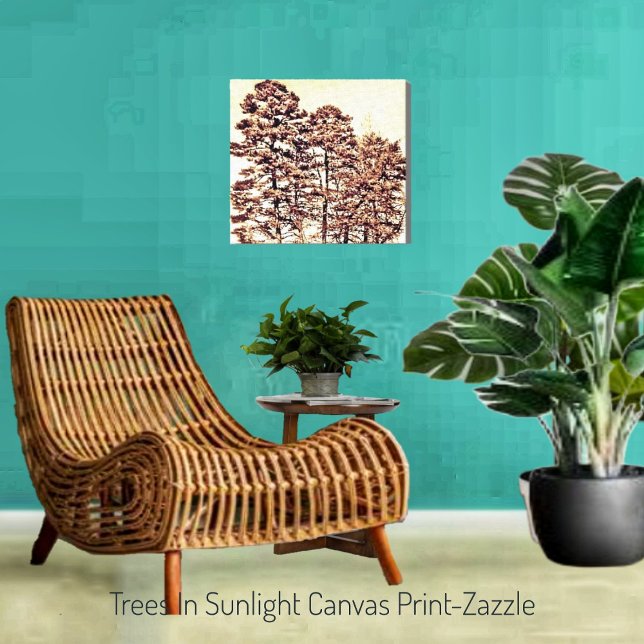Impressão Em Tela Árvores À Luz Do Sol (Criador carregado)