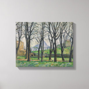 Impressão Em Tela Árvores de castanha de Paul Cezanne em Jas de