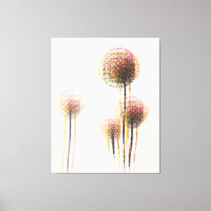 Impressão Em Tela Árvores de Flor do outono Moderno do Abstrato #2