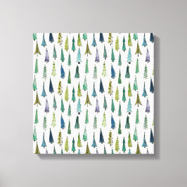 Impressão Em Tela Árvores de Natal Engraçadas (Bela Arte Ilustrada)