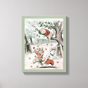 Impressão Em Tela Árvores e Gatos de Maçã, Louis Wain