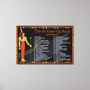 Impressão Em Tela As 42 Leis Da Matéria - Afirmações Positivas